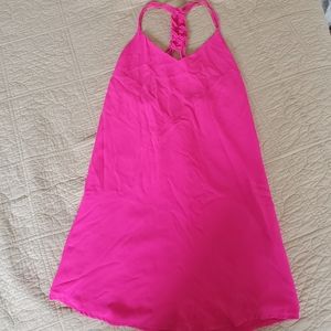 T-Back Strap Hot Pink Dress